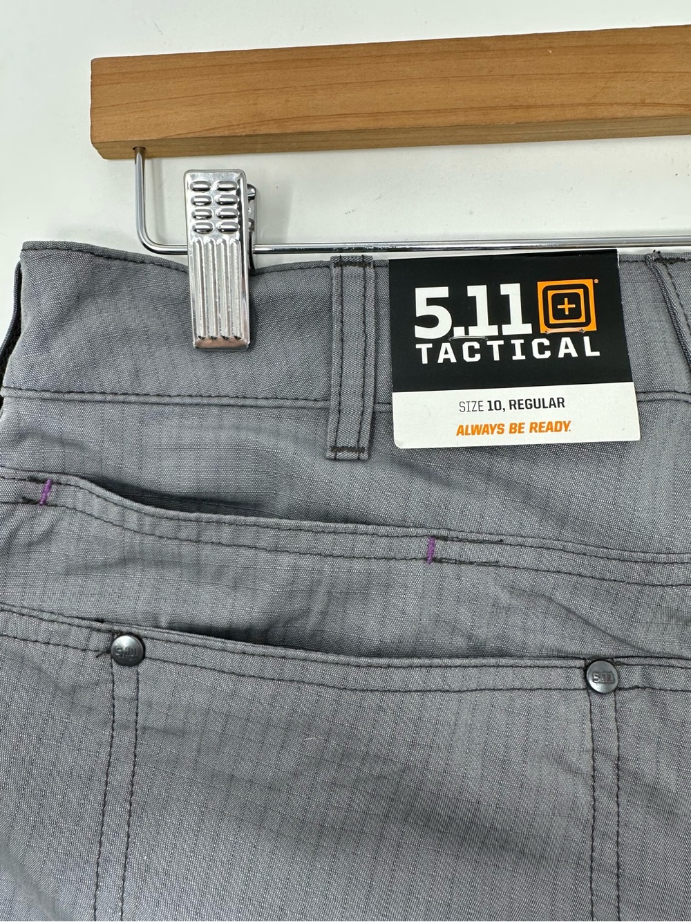 5.11 Tactical Women’s Cirrus Pants Size 10 Regular Gray Ripstop Straight Leg New - Picture 8 of 16